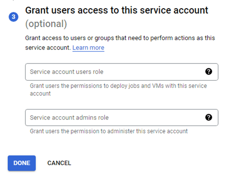 bigquery google ads - service account permission users
